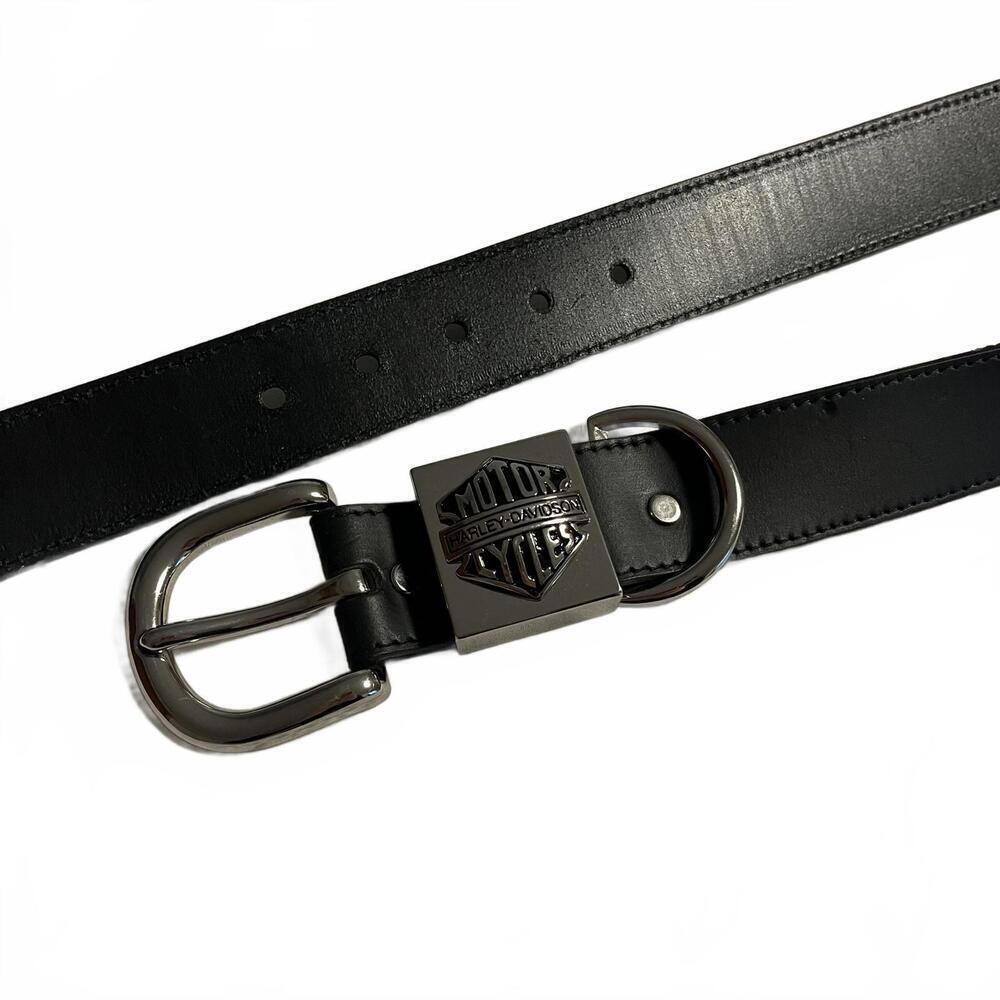 New Harley-Davidson USA Woman’s 34 Genuine Leather Black Belt Size 34 unworn - Picture 1 of 5